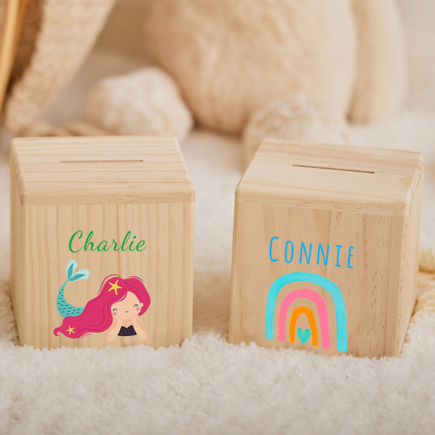 Personalized Kid Cute Animal Wooden Money Boxes