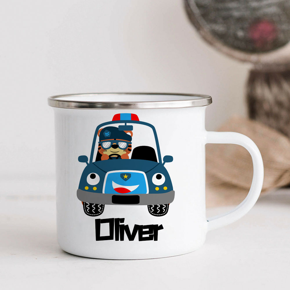 Personalised 12oz Police Car Mugs for Kids  | KidMug26