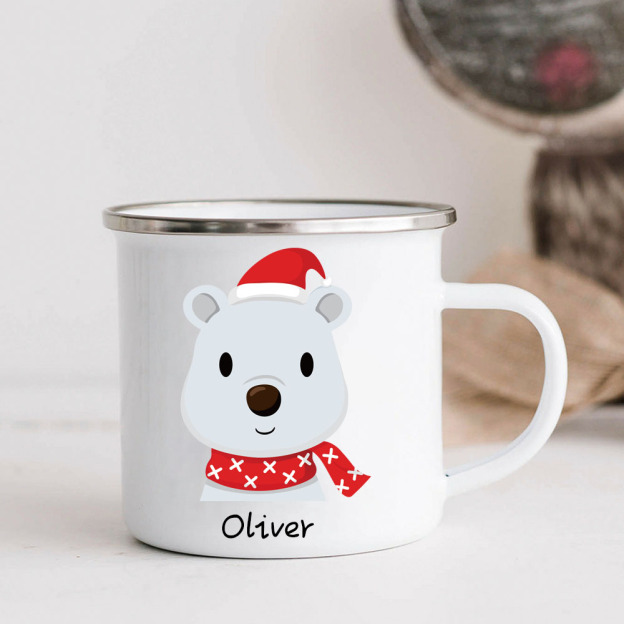Personalised 12oz Winter Animals Mugs for Kids  | KidMug19