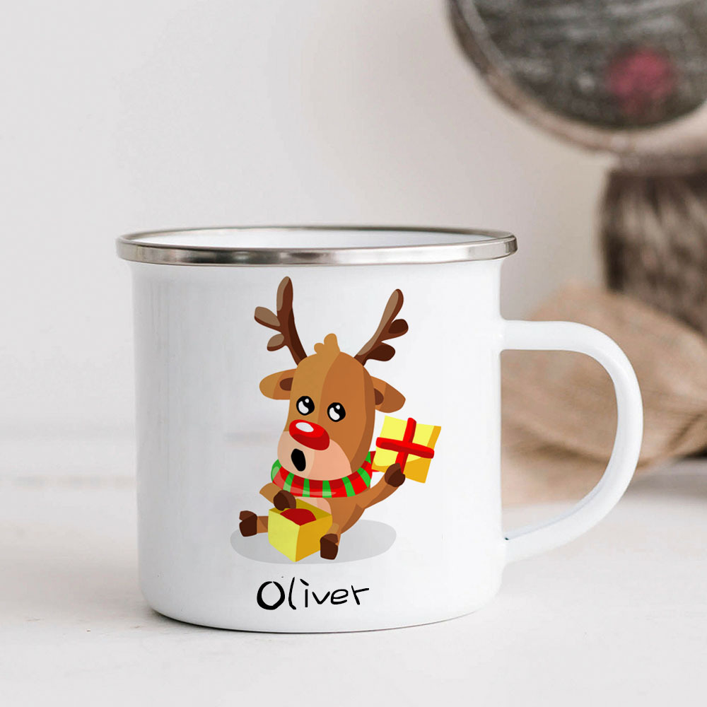 Personalised 12oz Christmas Elks Mugs for Kids  | KidMug22