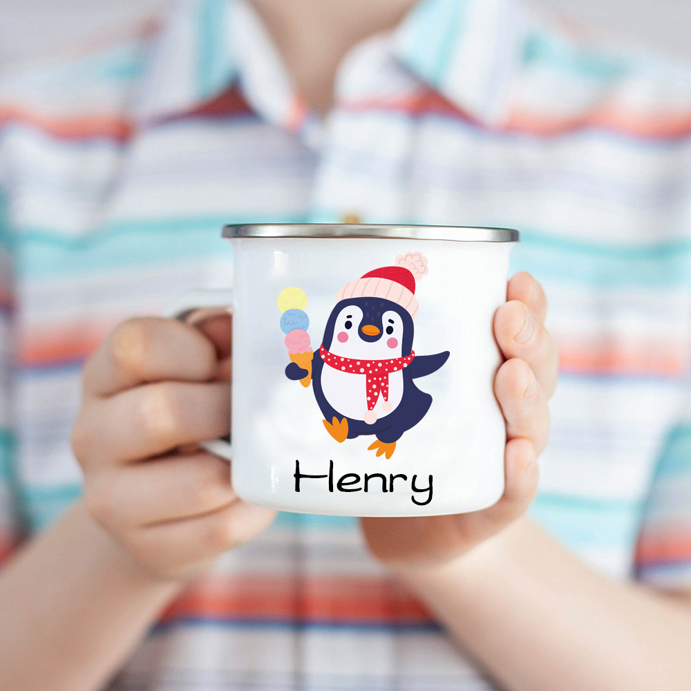 Personalised 12oz Cute Penguin Mugs for Kids  | KidMug32