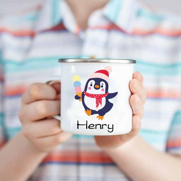 Personalised 12oz Cute Penguin Mugs for Kids  | KidMug32