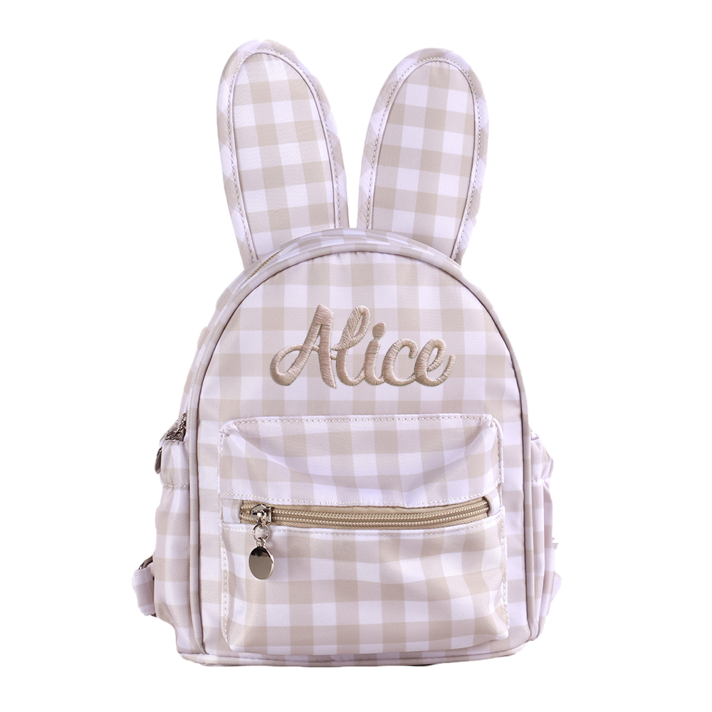 Personalized Kid Embroidered Bunny Mini Backpack