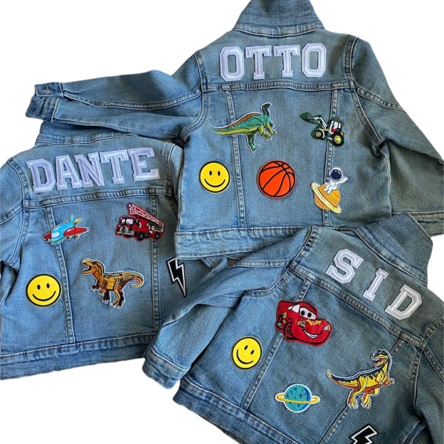 Personalized Hand Patch Kids Denim Jacket | inJacket04