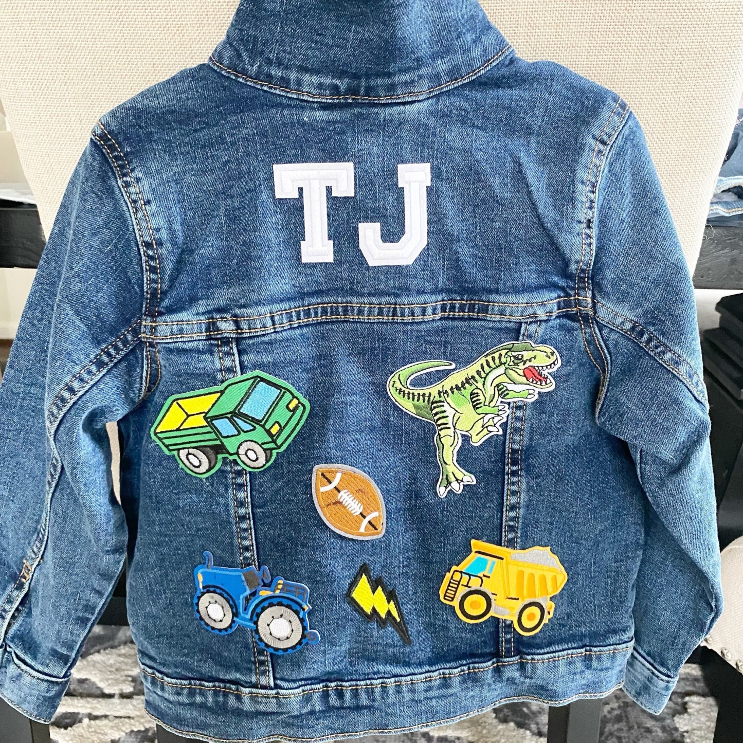Personalized Hand Patch Kids Denim Jacket | inJacket04