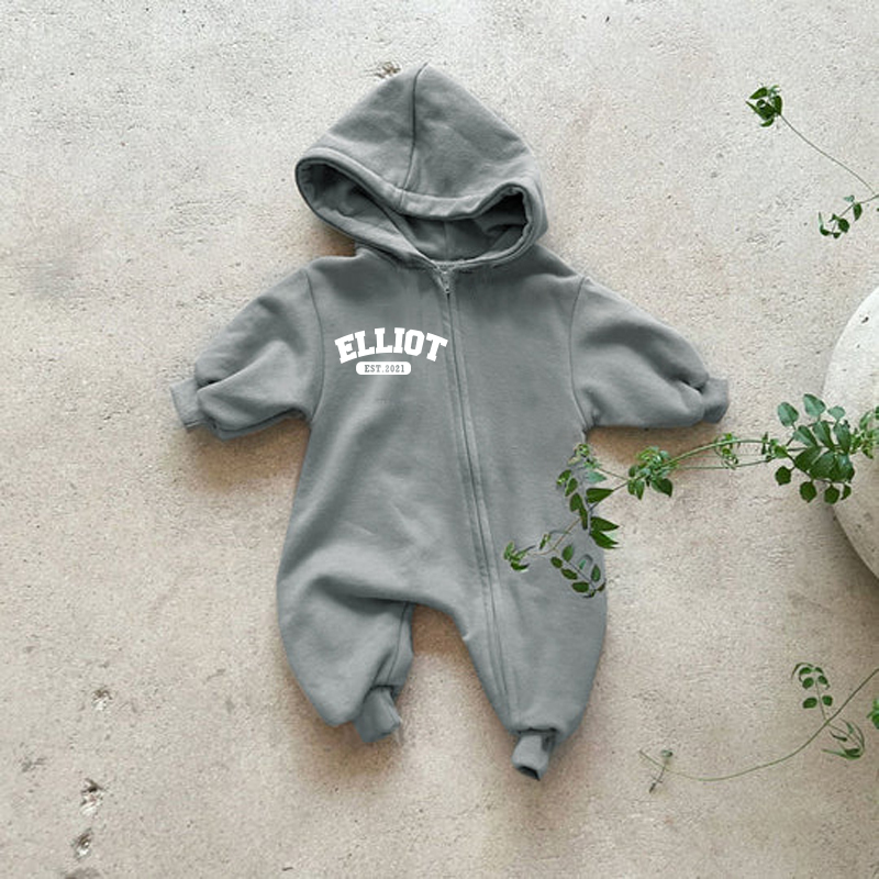 Personalized Kids Cozy Soft Zip Sweatshirt Romper | inRomper17