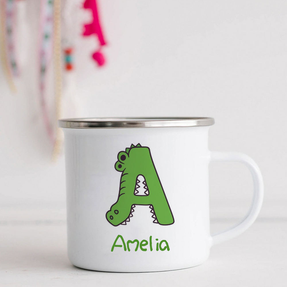 Personalised 12oz Letter Mugs for Kids  | KidMug08