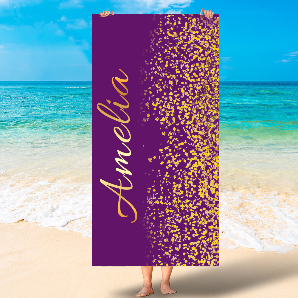 Personalized Monogram Embroidery Beach Towel | KKTowel53