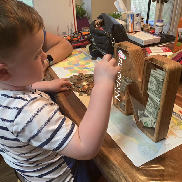 Personalized Kid Cute Wood Letter Money Boxes