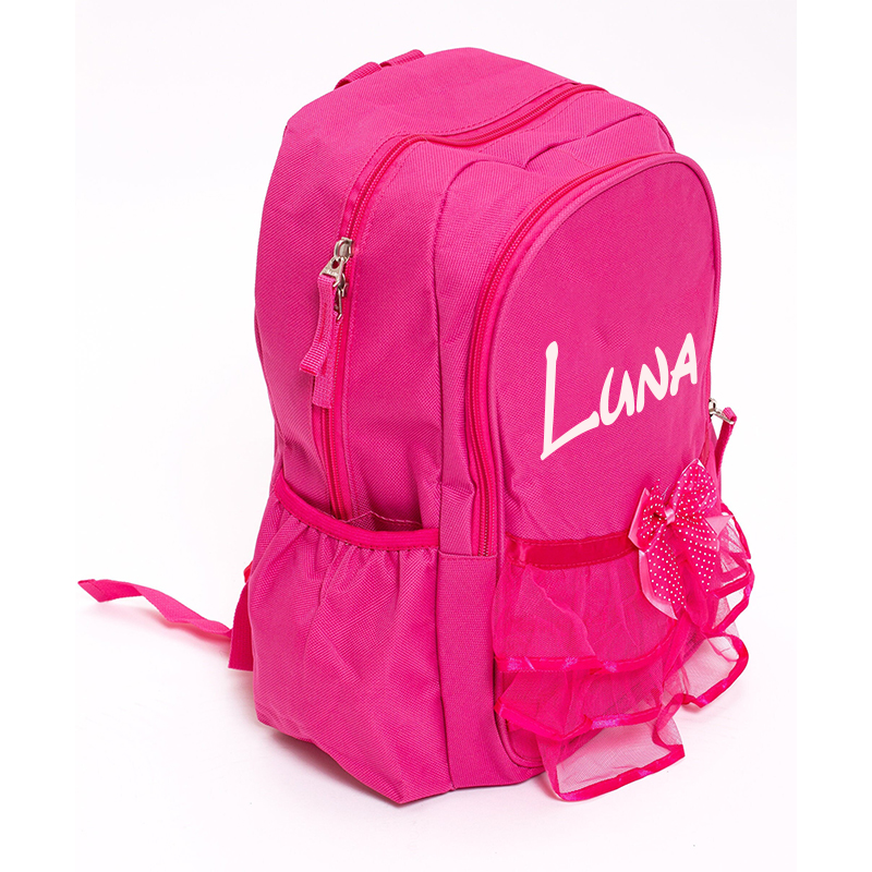 Personalized Name Pink School Backpack