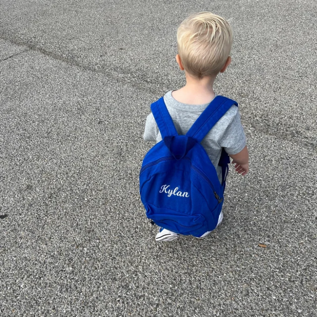 Personalized Embroidery Kid Canvas Backpack