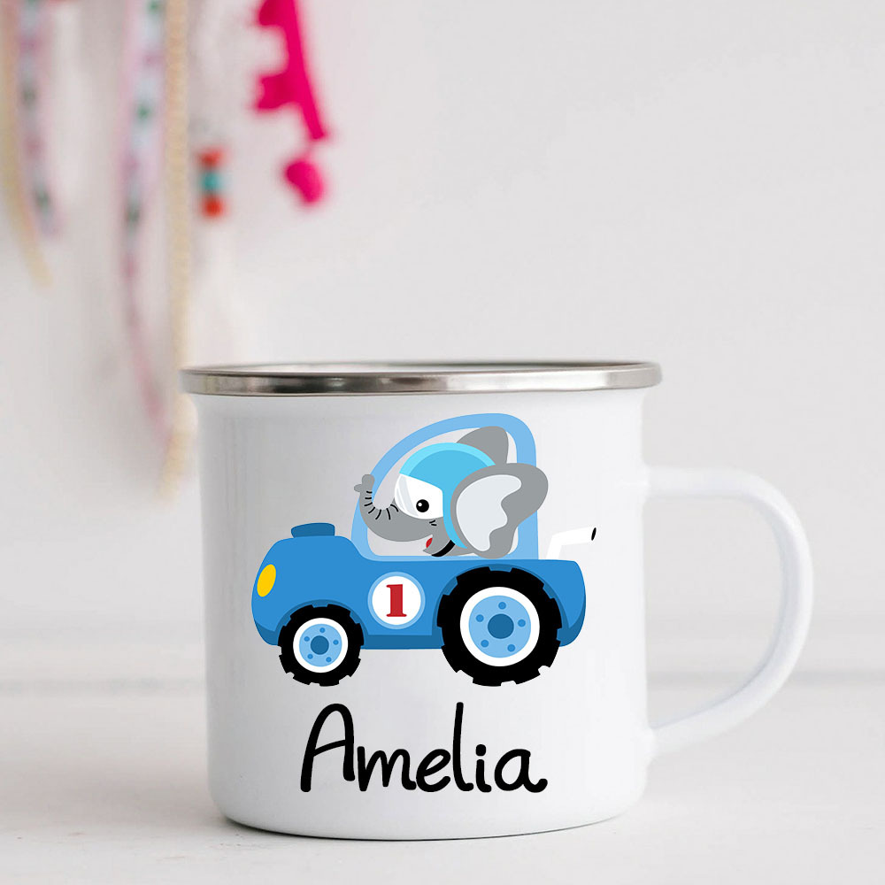 Personalised 12oz Race Car Mugs for Kids  | KidMug27