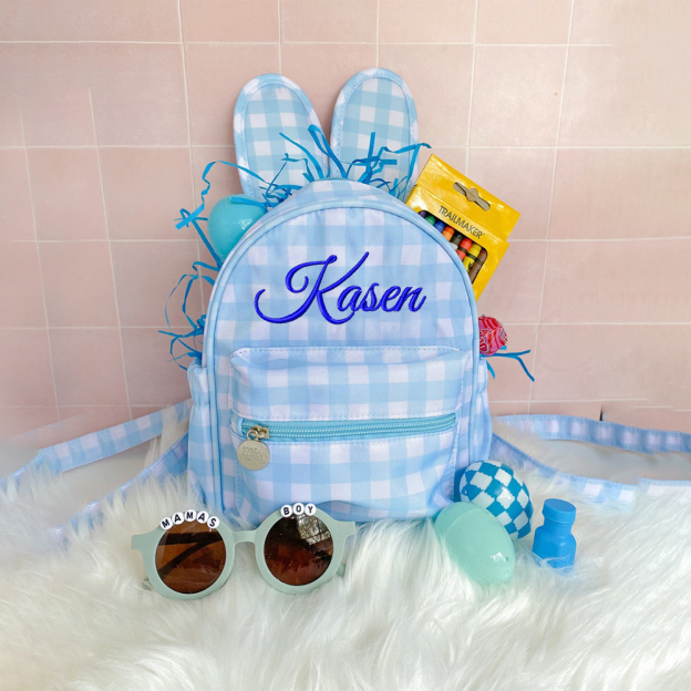 Personalized Kid Embroidered Bunny Mini Backpack