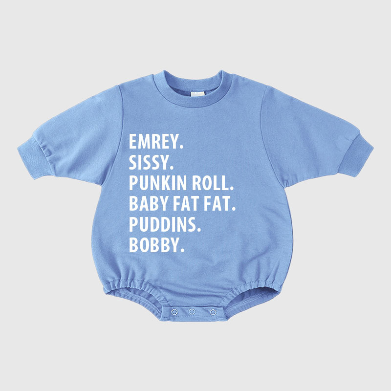 Personalized Kids Cozy Soft Sweatshirt Romper | inRomper03