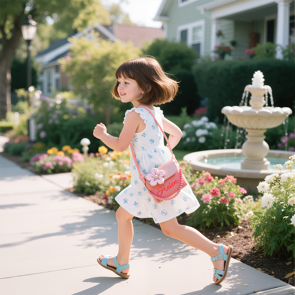 Personalized Girls Plush Handbags With Costume Jewelry Set