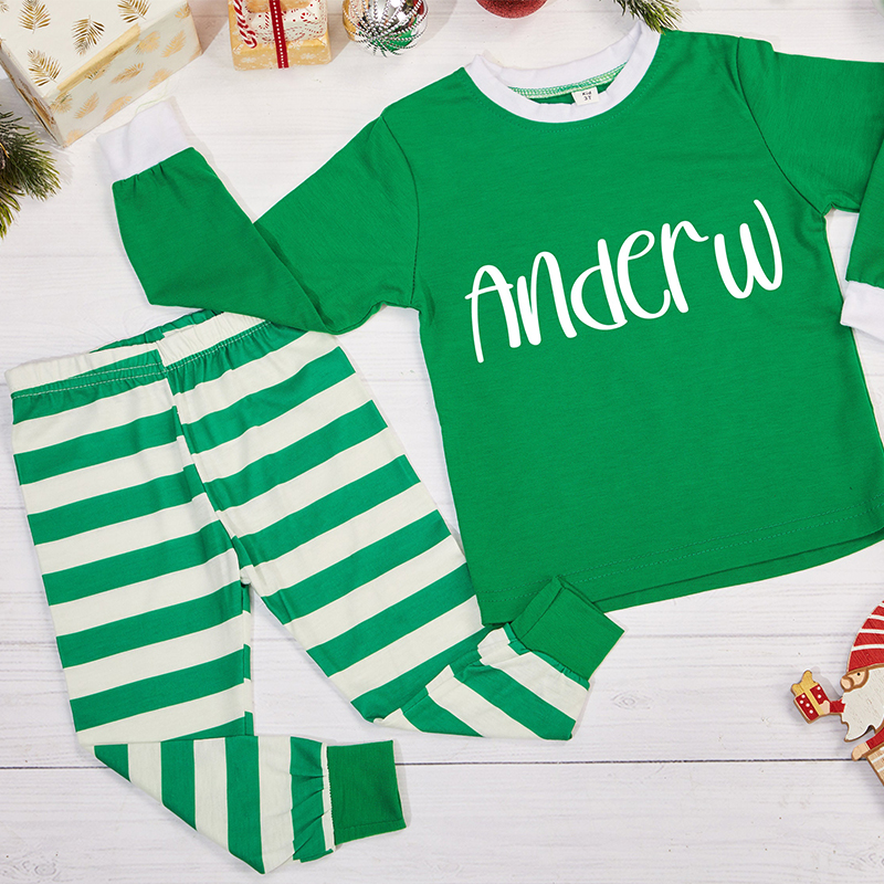 Personalized Kids Christmas Pajamas Set | inSet17