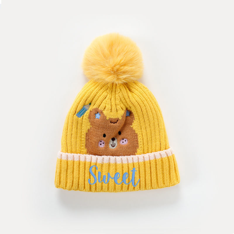 Personalized Embroidery Dinosaur Pom Pom Hat for Comfort & Unique | HSKid20