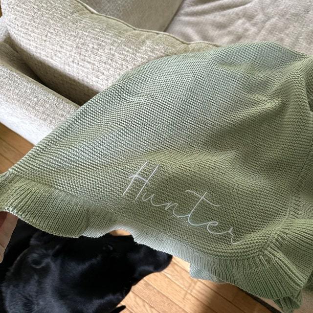 Personalized Embroidered Blanket for Kid Unique Gift | KKKid79