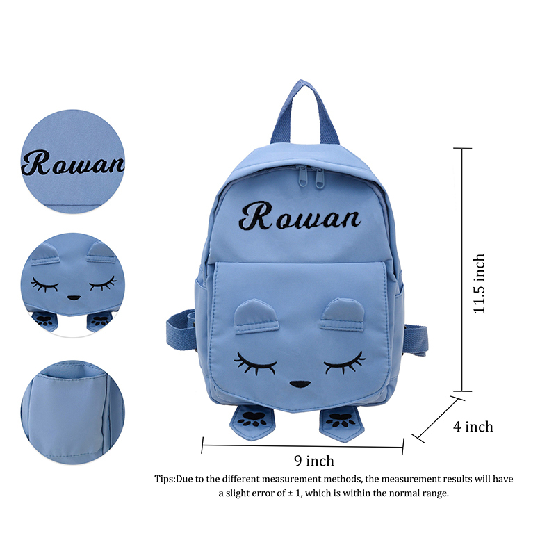 Personalized Cat Embroidered Backpack