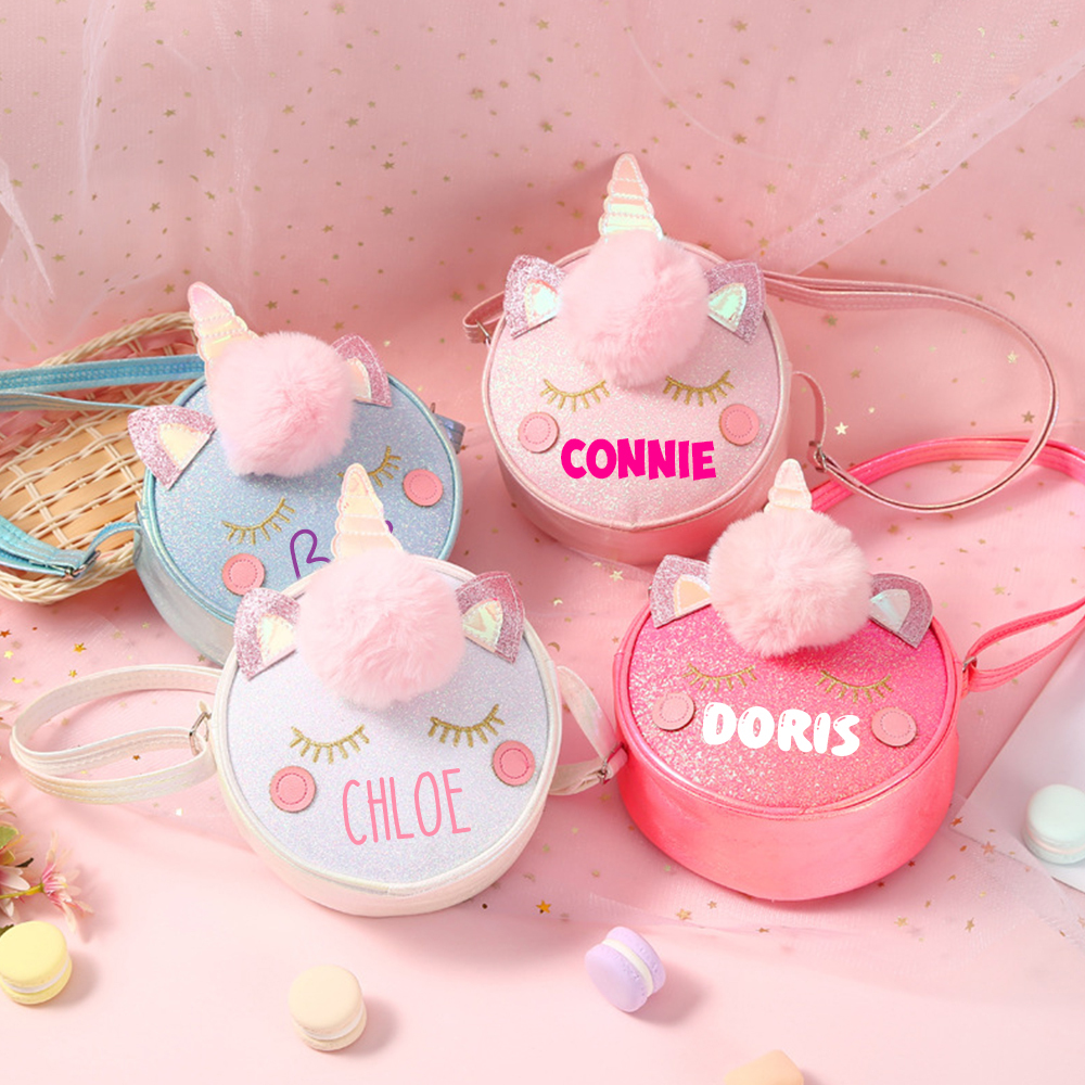 Personalized Girl Unicorn Small Handbag