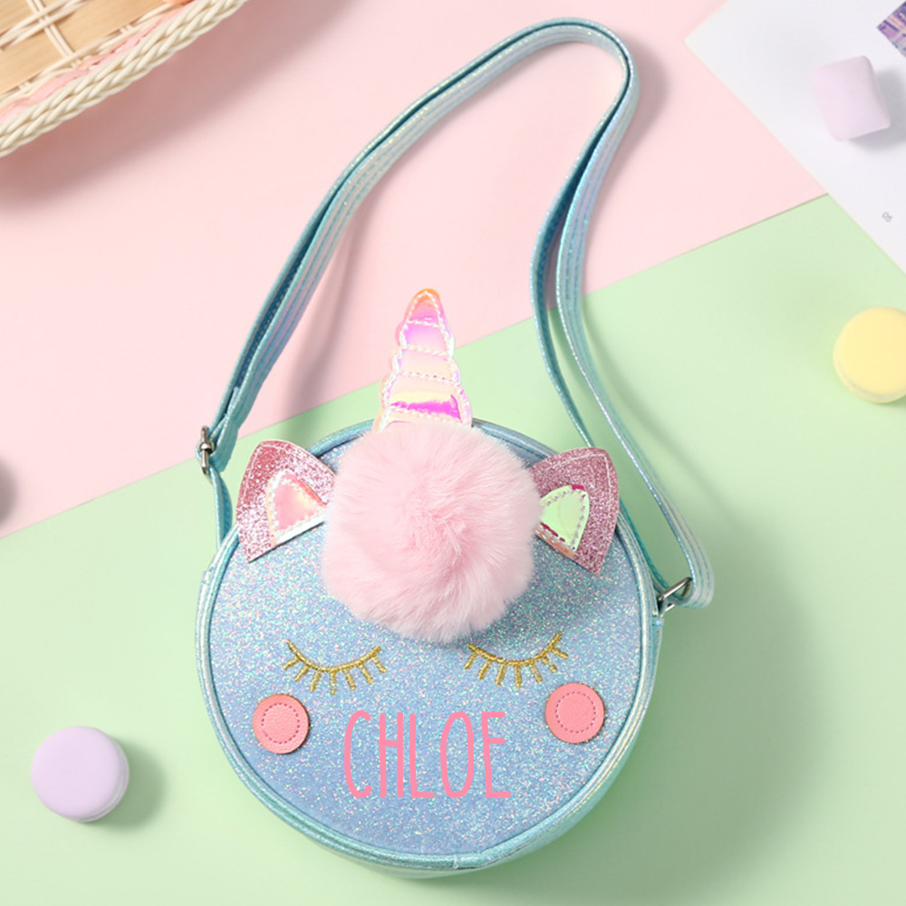 Personalized Girl Unicorn Small Handbag