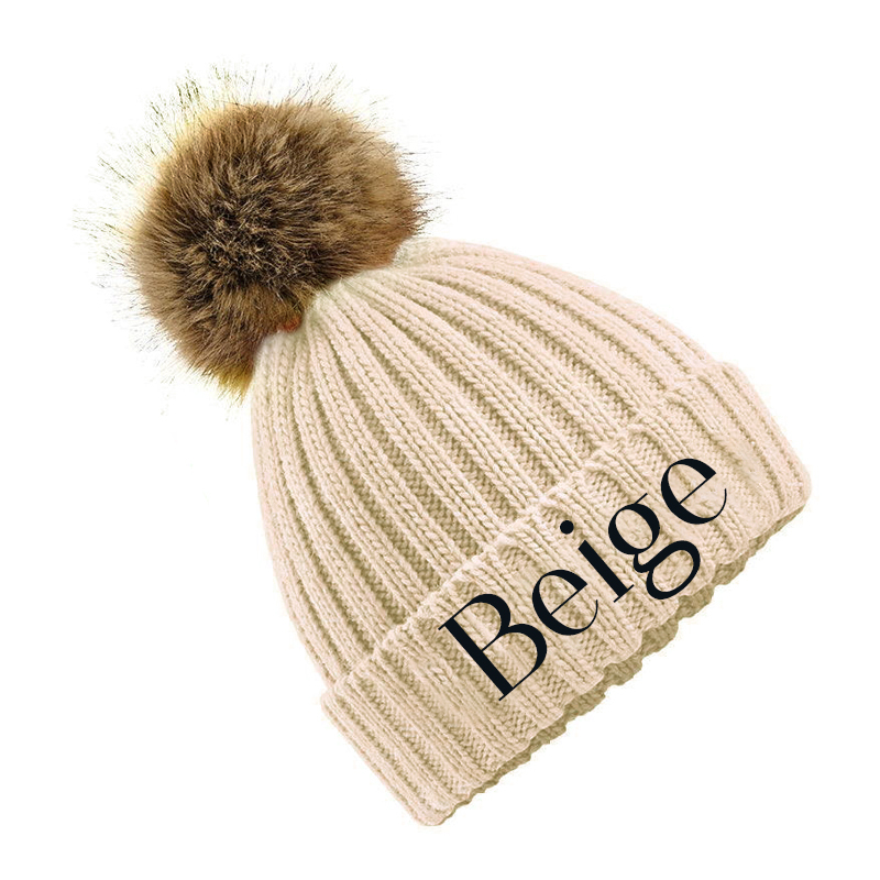 Personalized Embroidery Detachable Pom Pom Hat for Comfort & Unique |
