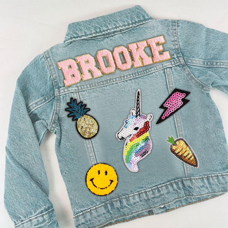 Personalized Hand Patch Kids Denim Jacket | inJacket02
