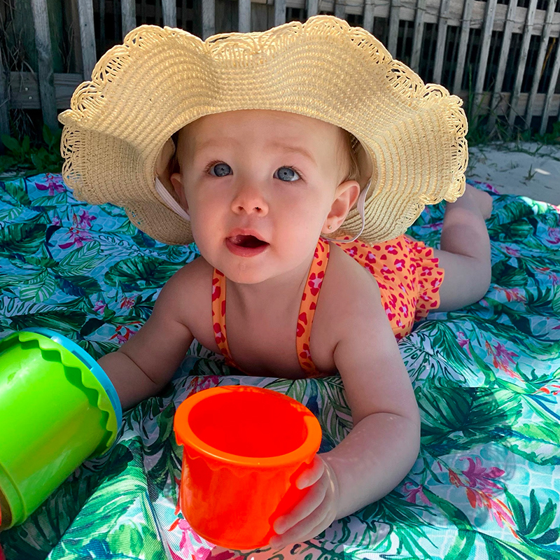 Personalized Summer Leather Patch Straw Hat