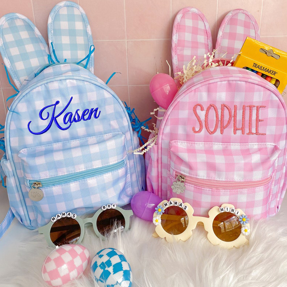 Personalized Kid Embroidered Bunny Mini Backpack