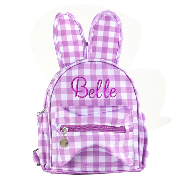 Personalized Kid Embroidered Bunny Mini Backpack