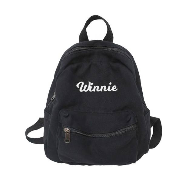 Personalized Embroidery Kid Canvas Backpack