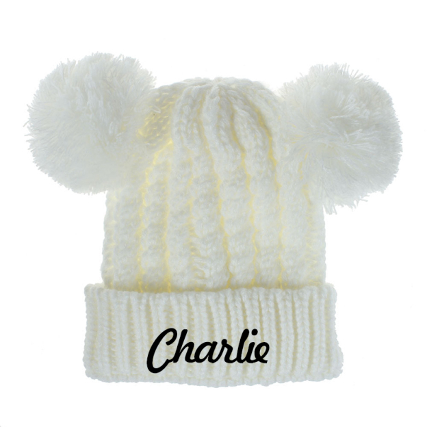 Personalized Embroidery Pom Pom Hat for Comfort & Unique | HSKid17
