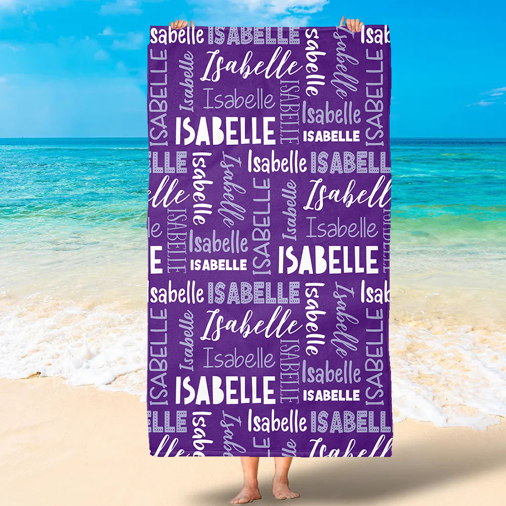 Personalized Lovely Kid Original Design Name Portfolio Towel