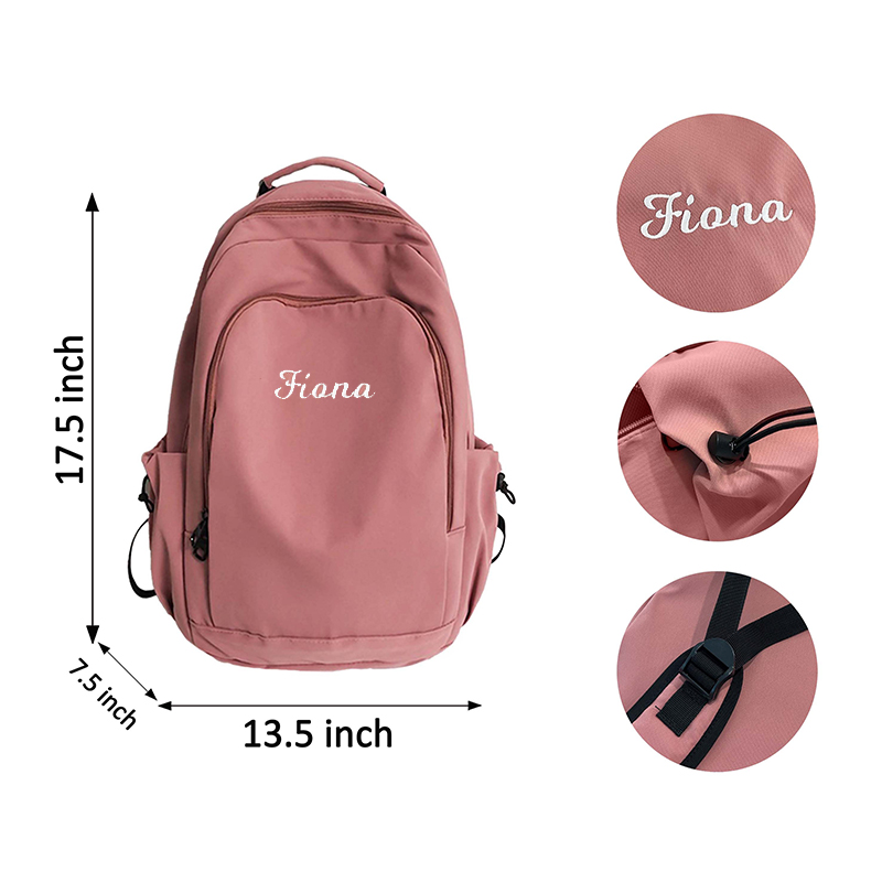 Personalized Embroidery Color School Backpack
