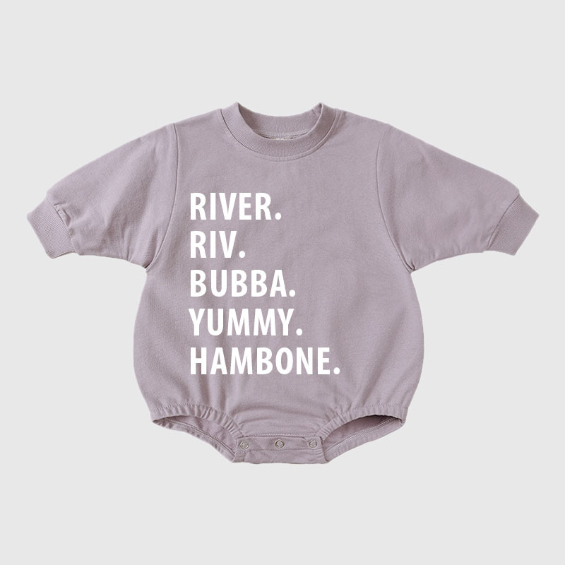 Personalized Kids Cozy Soft Sweatshirt Romper | inRomper03