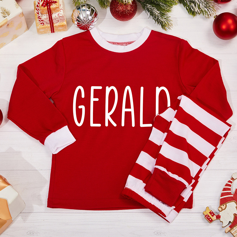 Personalized Kids Christmas Pajamas Set | inSet17