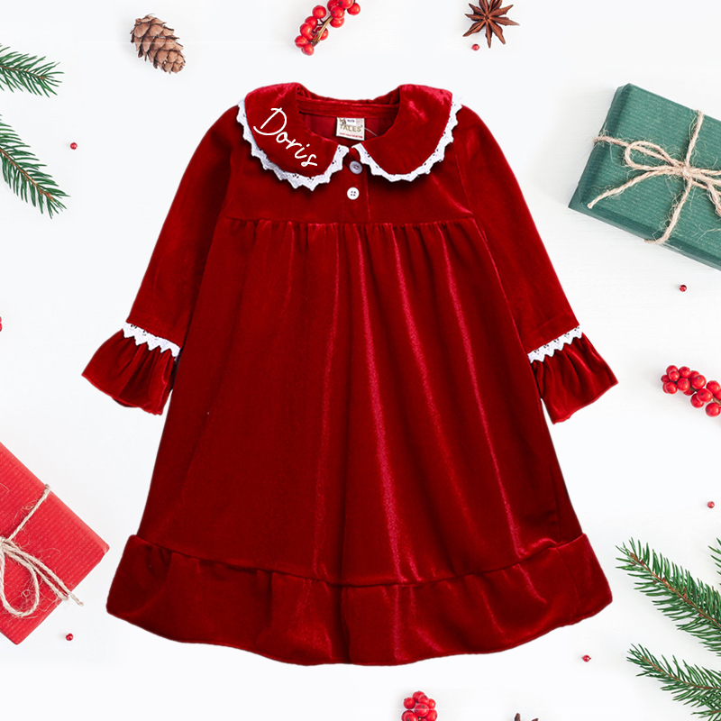 Personalized Embroidered Kids Christmas Outfit
