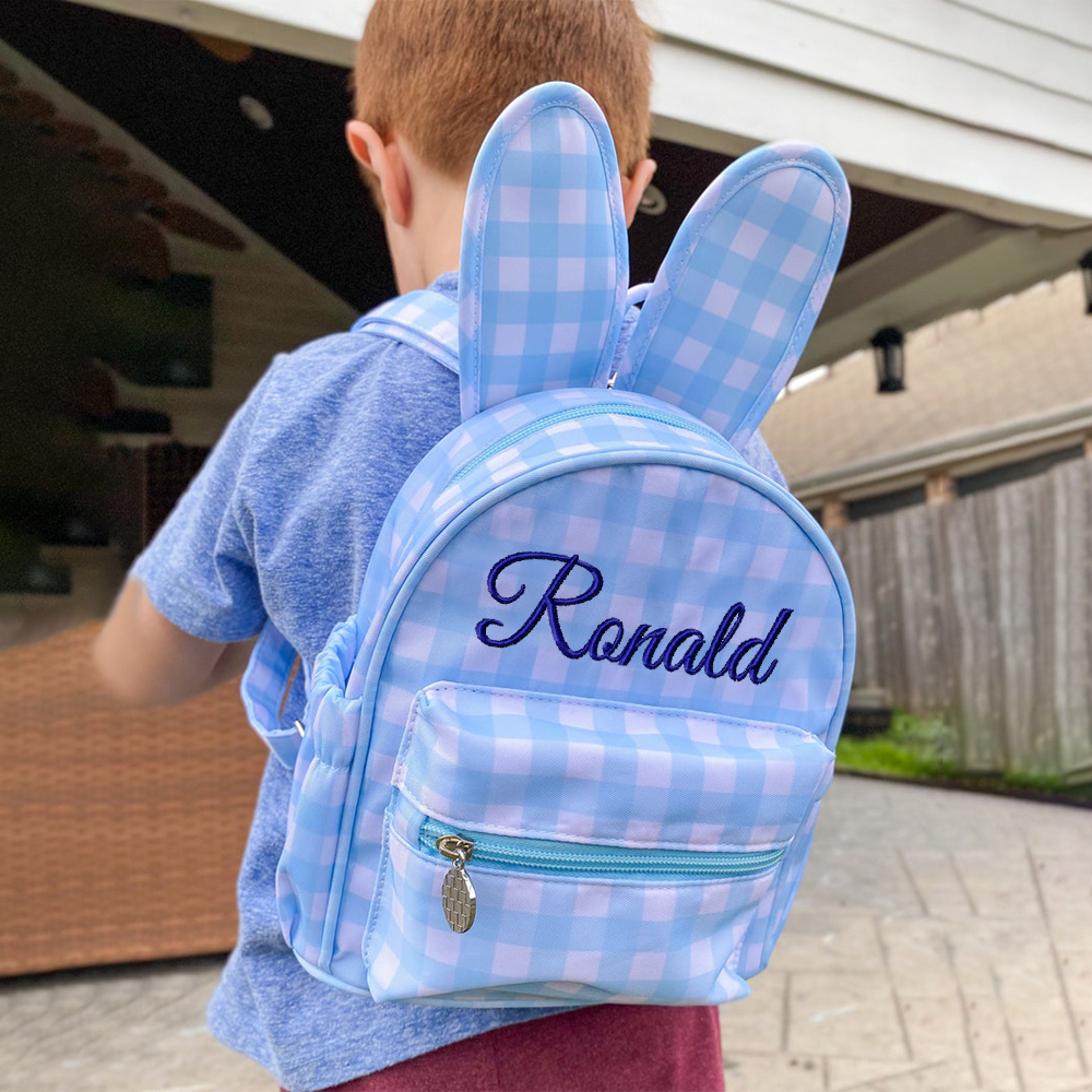 Personalized Kid Embroidered Bunny Mini Backpack