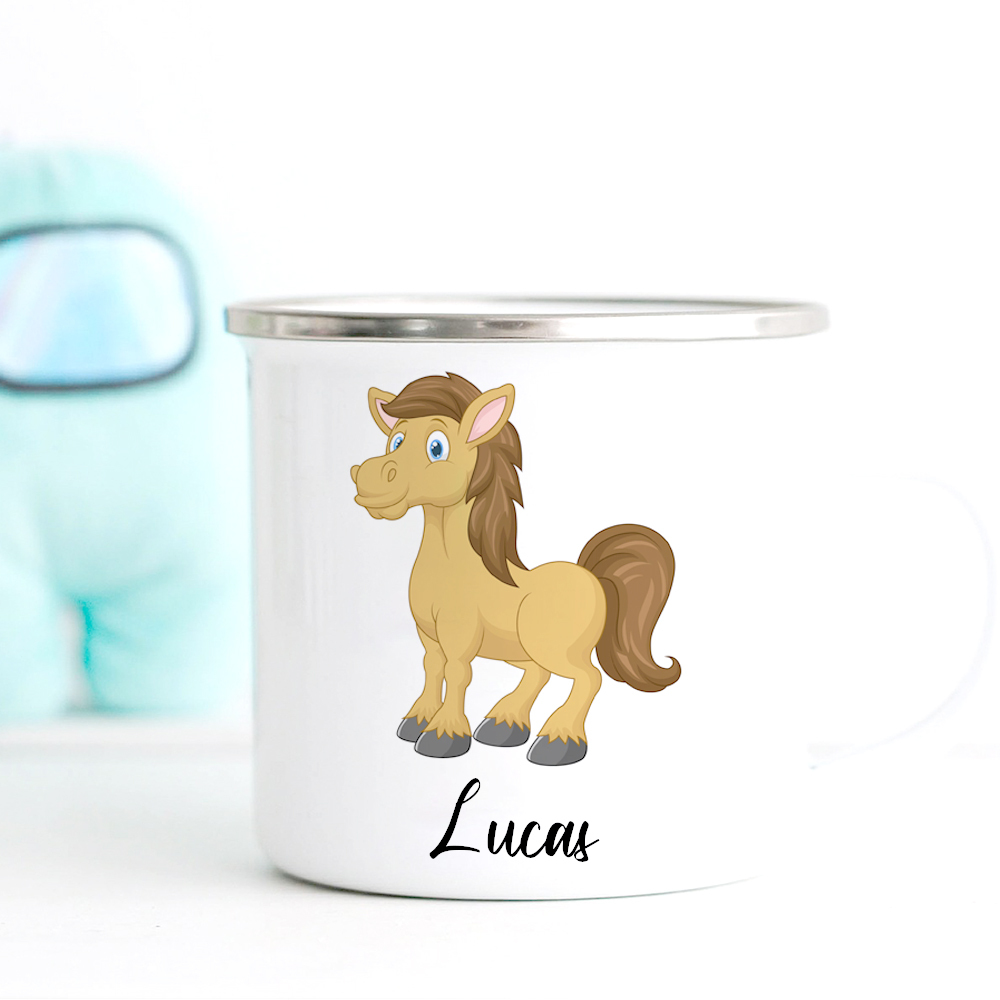 Personalised 12oz Cute Horse Mugs for Kids  | KidMug30