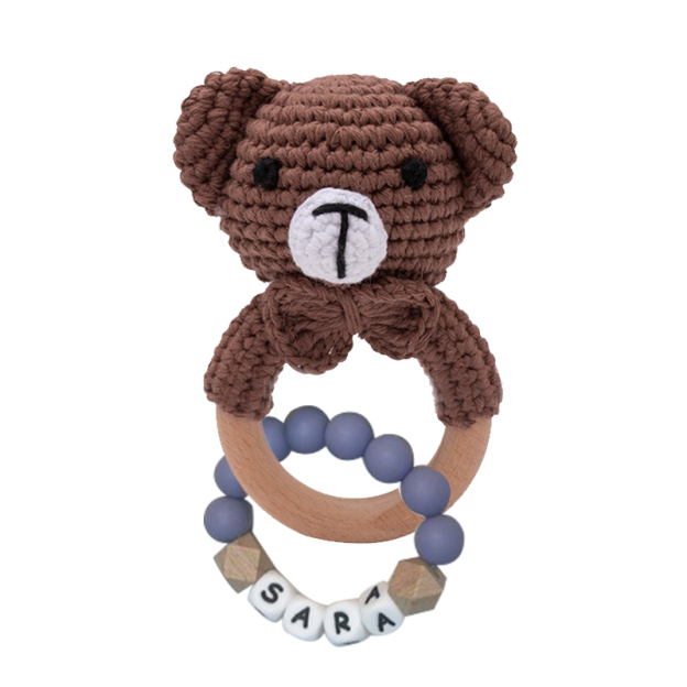 Personalized Lovely Kid's Crochet Baby Rattle | CWToy25