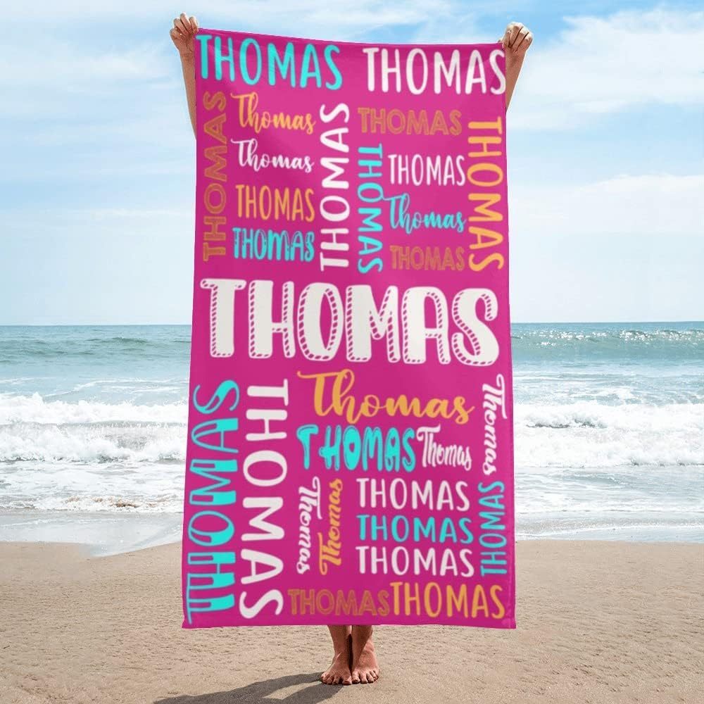 Personalized Name Lovely Kid Summer Beach Towel