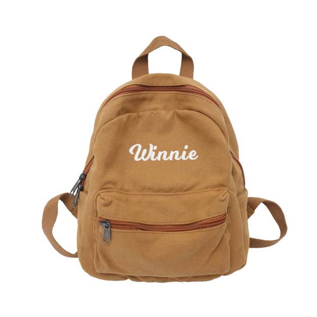 Personalized Embroidery Kid Canvas Backpack