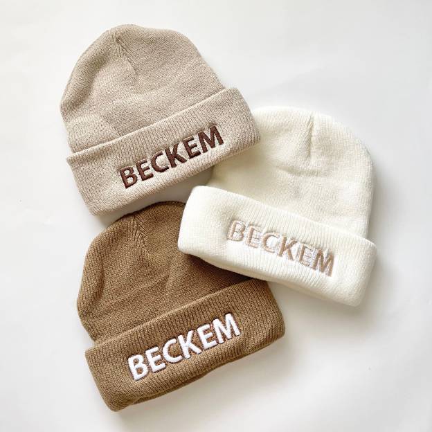 Personalized Embroidery Beanie Hat with Monogram for Comfort & Unique | HSKid15
