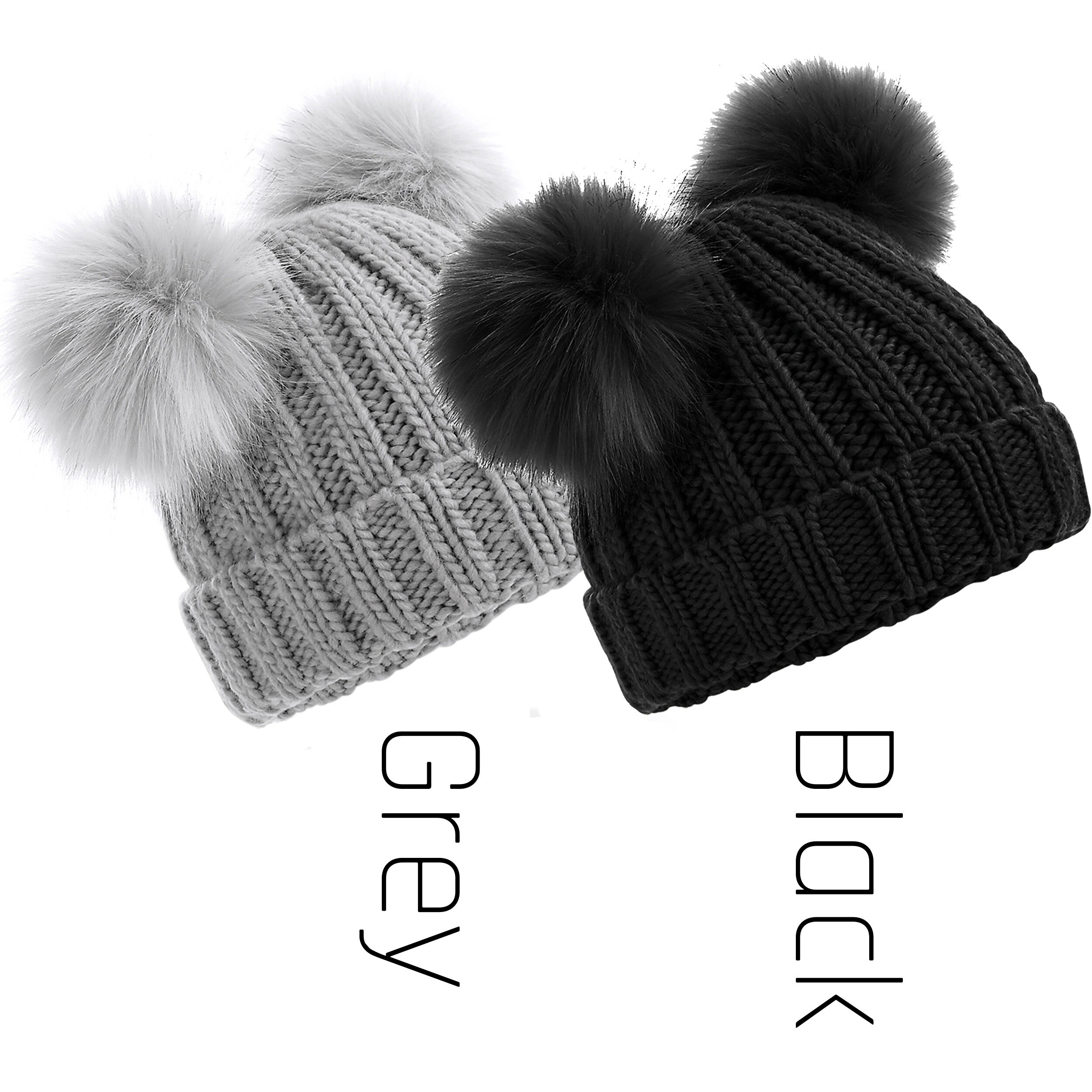 Personalized Embroidery Kid & Adult Pom Pom Hat for Comfort & Unique | HSKid07