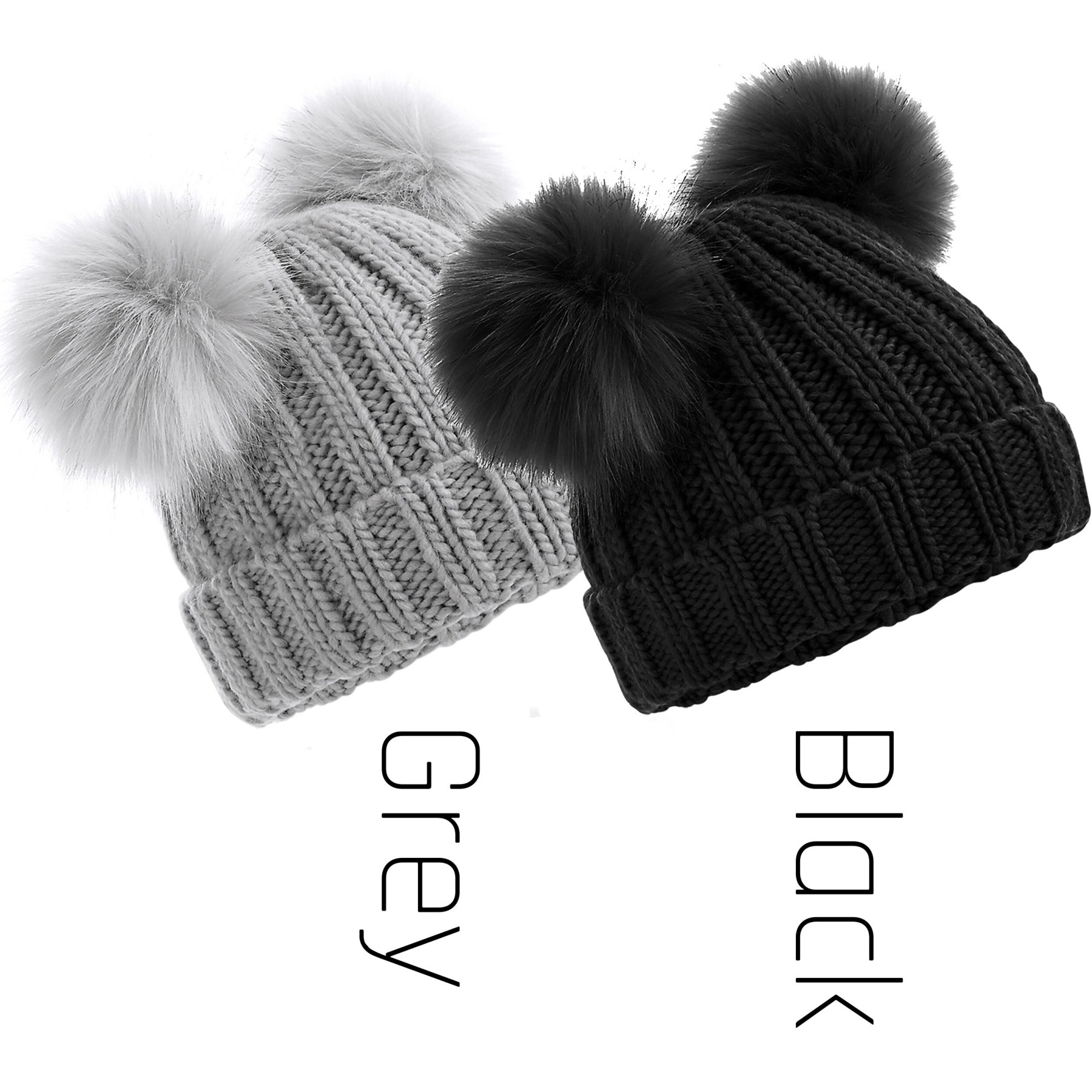 Personalized Embroidery Kid & Adult Pom Pom Hat for Comfort & Unique | HSKid07