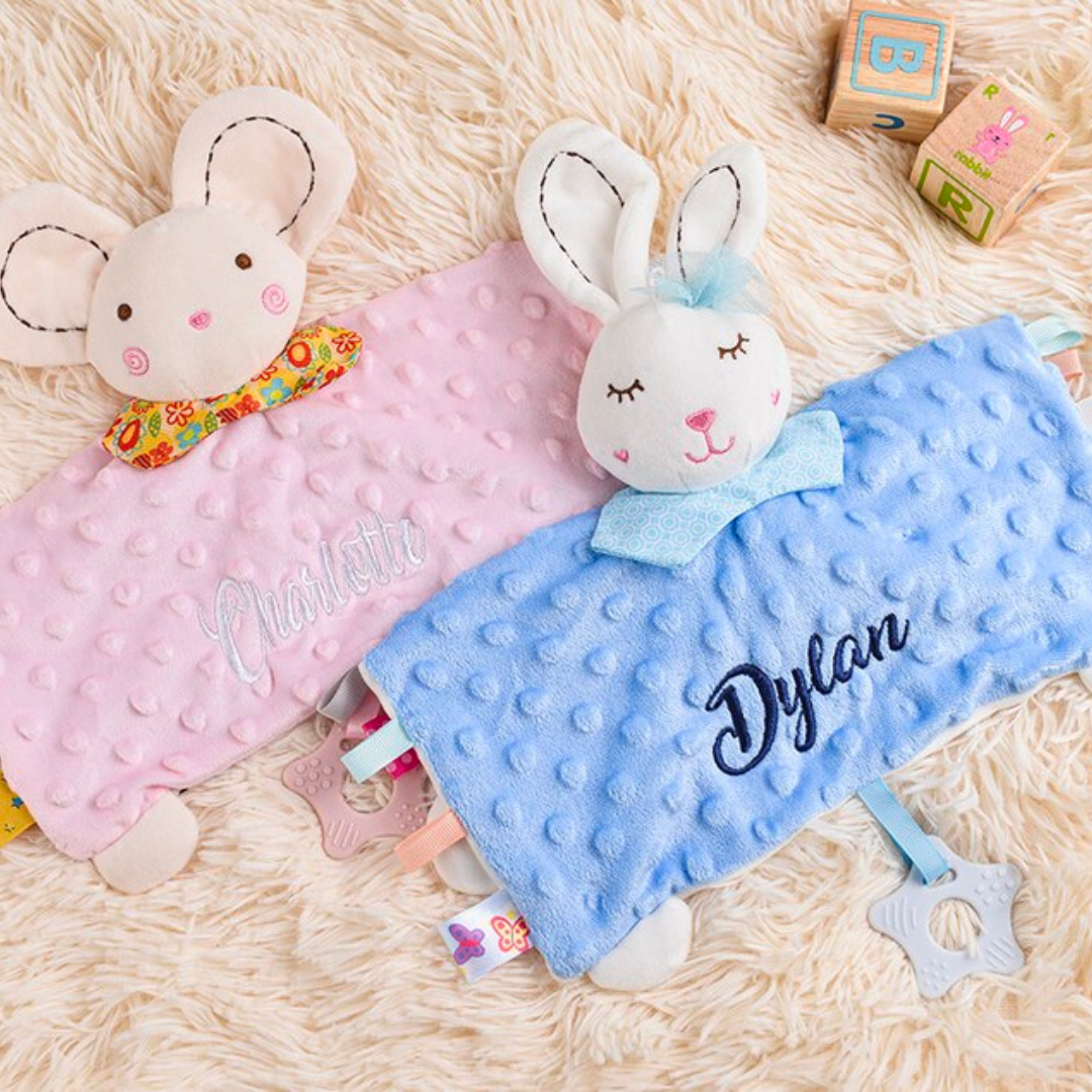 Personalized Baby Embroidery Comforter Sleep Toy | CWToy01