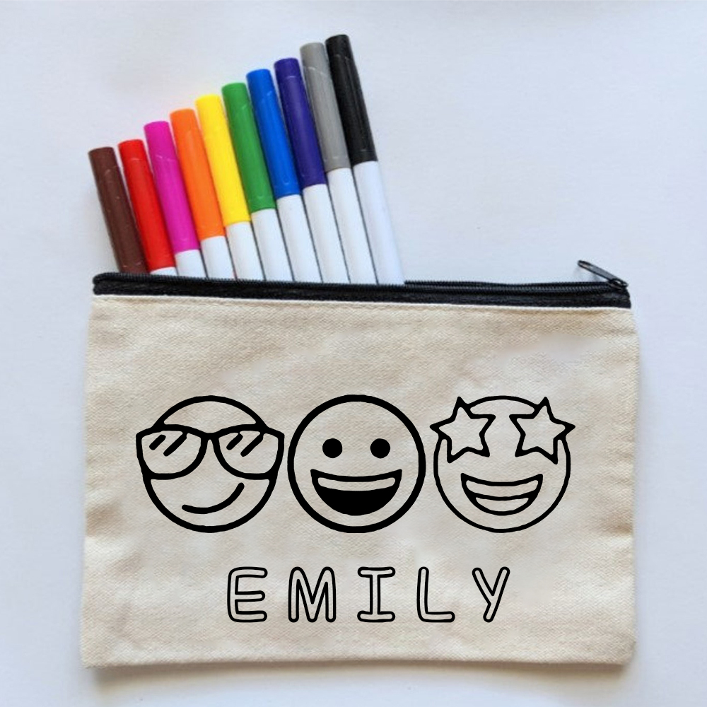 Personalized Gift Color Your Own Bag Kit (Colored Pencils Included)