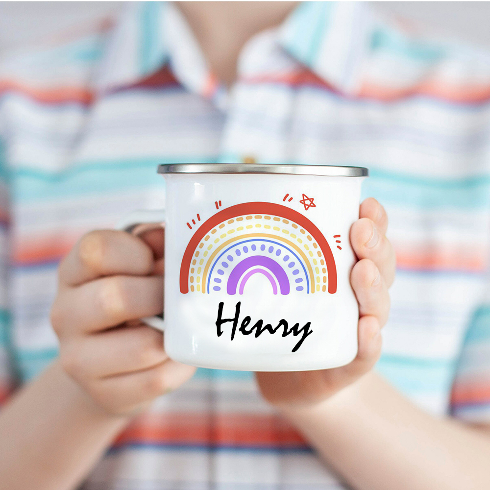 Personalised 12oz Rainbow Mugs for Kids  | KidMug01
