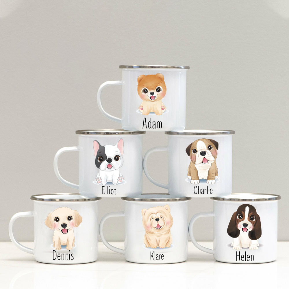 Personalised 12oz Cute Dog Mugs for Kids