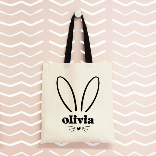 Personalized Easter Egg Hunt Tote Bag 